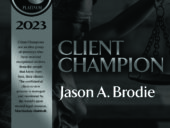 Firm Partner Jason Brodie Named a “Platinum Client Champion” by Martindale-Hubbell