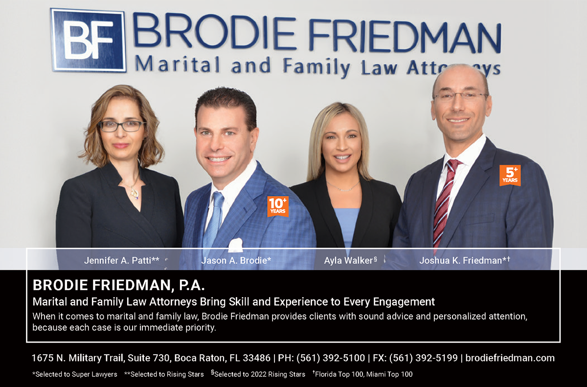 Board Certified Family Law Attorney Joshua Friedman Named a “Super Lawyer” by Thomson Reuters.